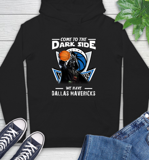 NBA Come To The Dark Side We Have Dallas Mavericks Star Wars Darth Vader Basketball Hoodie
