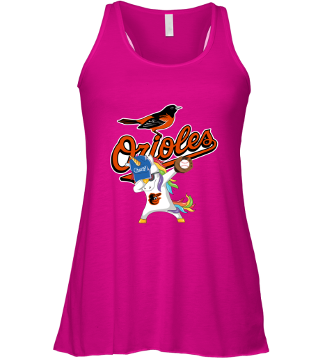 Hip Hop Dabbing Unicorn Flippin Love Baltimore Orioles Racerback Tank