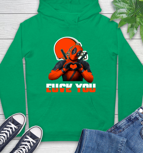 NHL Cleveland Browns Deadpool Love You Fuck You Football Sports Hoodie 8