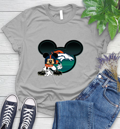 NFL Denver Broncos Mickey Mouse Disney Football T Shirt Women's T-Shirt 5