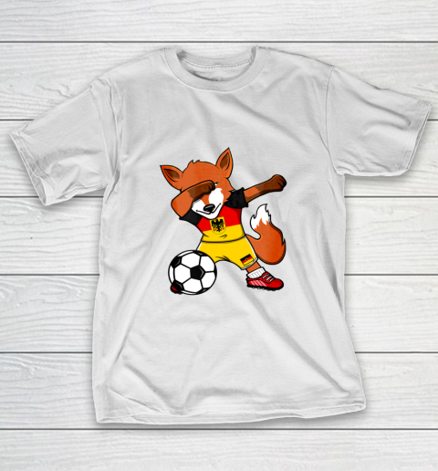 Dabbing Fox Germany Soccer Fans Jersey German Football Lover T-Shirt