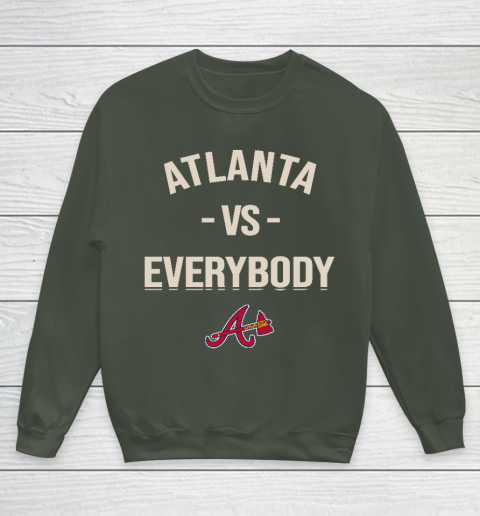 Atlanta Braves Vs Everybody Youth Sweatshirt 8