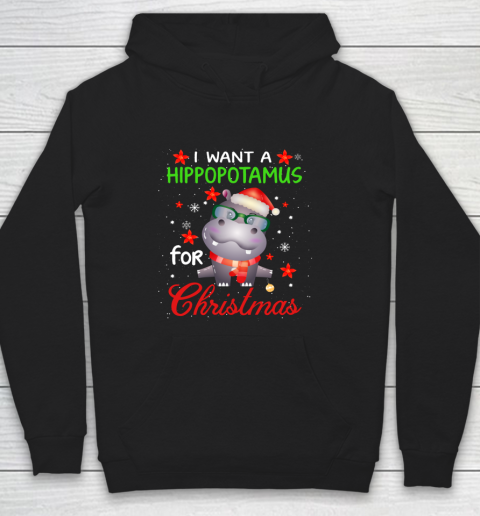 I Want A Hippopotamus For Christmas Funny Hippo Gifts Hoodie