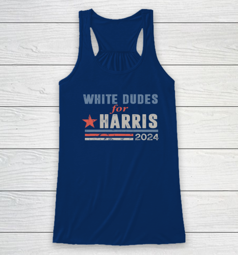 White Dudes For Kamala Harris Racerback Tank 4