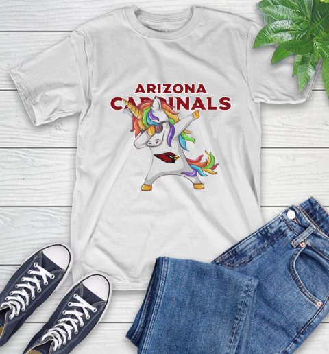 Arizona Cardinals NFL Football Funny Unicorn Dabbing Sports T-Shirt