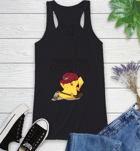 NHL Pikachu Hockey Sports Arizona Coyotes Racerback Tank 2