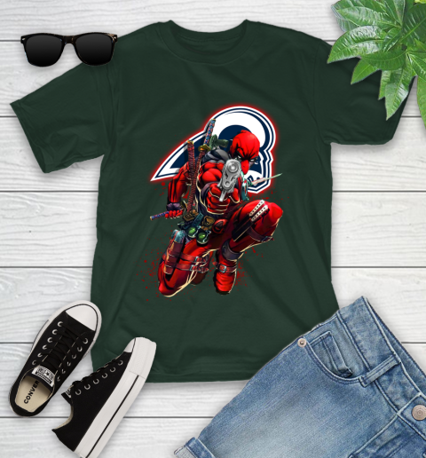 NFL Deadpool Marvel Comics Sports Football Los Angeles Rams Youth T-Shirt 5