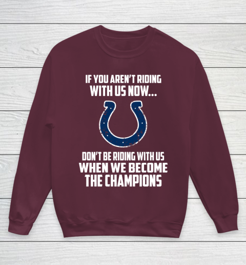 NFL Indianapolis Colts Football We Become The Champions Youth Sweatshirt - Image 5