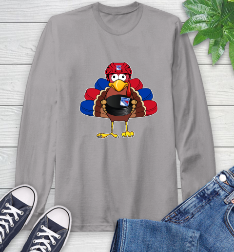 New York Rangers Turkey Thanksgiving Day Long Sleeve T-Shirt 6