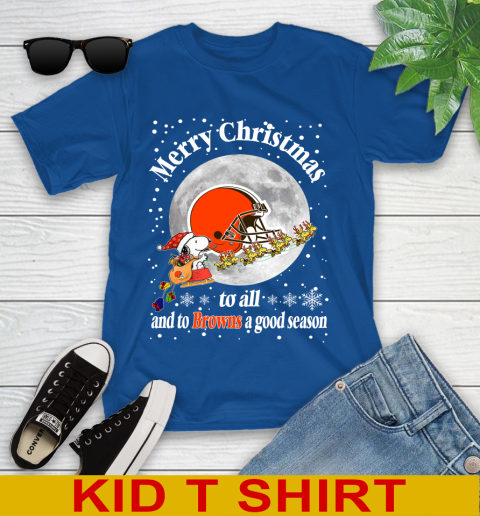 Cleveland Browns Merry Christmas To All And To Browns A Good Season NFL Football Sports Youth T-Shirt 10