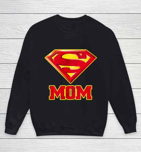 Super Mom Superman Logo Youth Sweatshirt