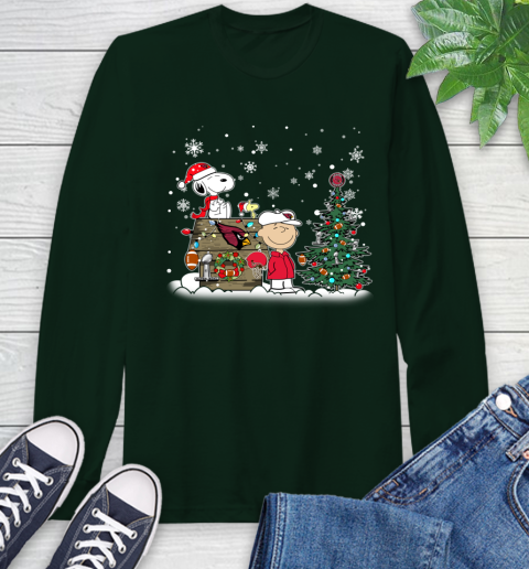 NFL Arizona Cardinals Snoopy Charlie Brown Christmas Football Super Bowl Sports Long Sleeve T-Shirt 7