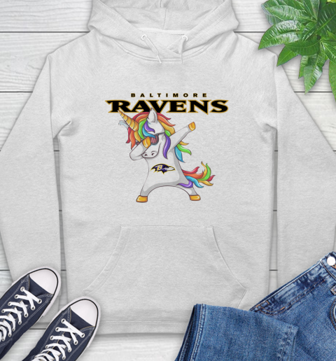 Baltimore Ravens NFL Football Funny Unicorn Dabbing Sports Hoodie