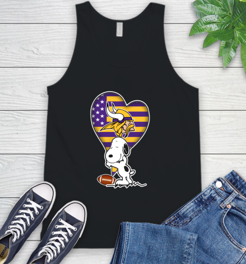 Minnesota Vikings NFL Football The Peanuts Movie Adorable Snoopy Tank Top 2