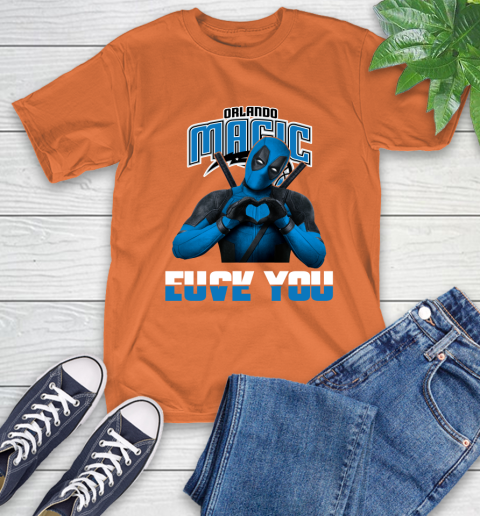 NBA Orlando Magic Deadpool Love You Fuck You Basketball Sports T-Shirt 4