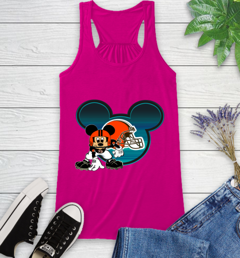 NFL Cleveland Browns Mickey Mouse Disney Football T Shirt Racerback Tank 8