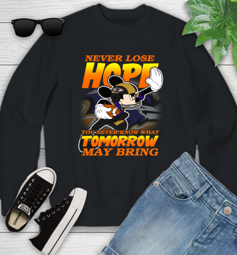 Buffalo Bills NFL Football Mickey Disney Never Lose Hope (2) Youth Sweatshirt