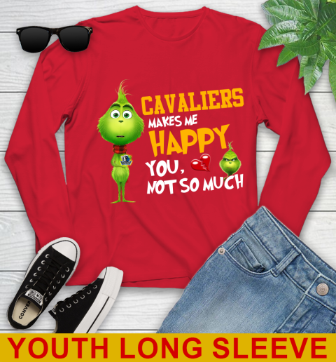 NBA Dallas Mavericks Makes Me Happy You Not So Much Grinch Basketball Sports Youth Long Sleeve 11