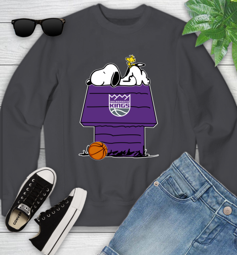 Sacramento Kings NBA Basketball Snoopy Woodstock The Peanuts Movie Youth Sweatshirt 6