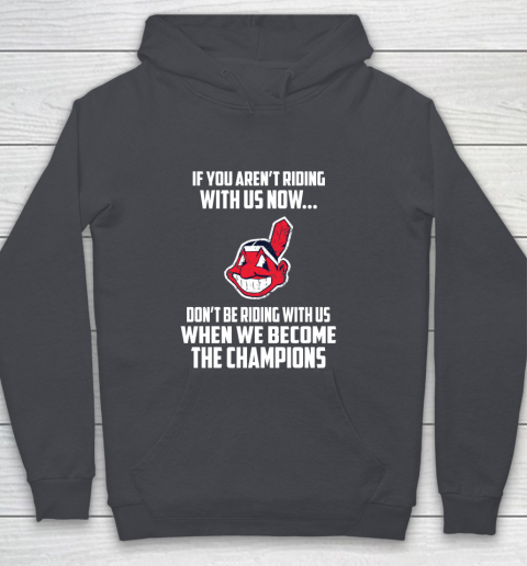 MLB Cleveland Indians Baseball We Become The Champions Youth Hoodie 5