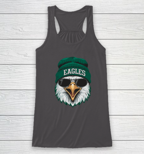 Cool Face Eagles With Sunglasses Vintage Funny Racerback Tank 6