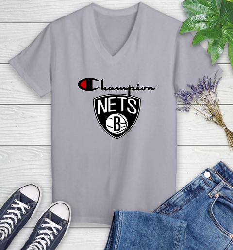 NBA Basketball Brooklyn Nets Champion Shirt Women's V-Neck T-Shirt 2