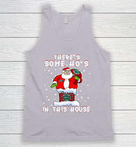 New York Jets Christmas There Is Some Hos In This House Santa Stuck In The Chimney NFL Tank Top 3