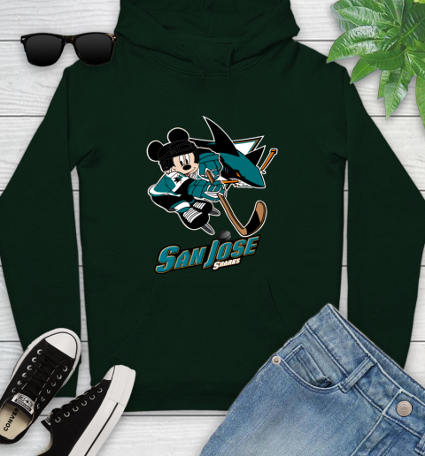 NHL San Jose Sharks Mickey Mouse Disney Hockey T Shirt Youth Hoodie 13