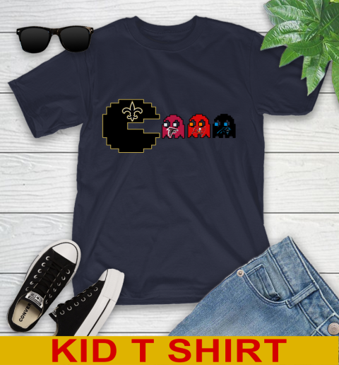 New Orleans Saints NFL Football Pac Man Champion Youth T-Shirt 4 New Orleans Saints NFL Football Pac Man Champion Youth T-Shirt - Image 4
