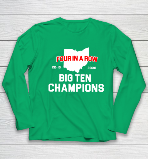 Big Ten Champions Four in a Row 2020 Youth Long Sleeve 4