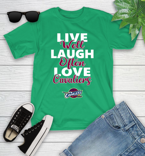 NBA Basketball Cleveland Cavaliers Live Well Laugh Often Love Shirt Youth T-Shirt 7