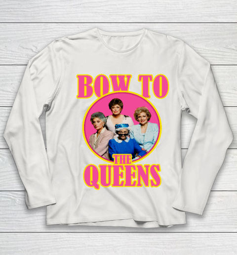 Golden Girls Tshirt Bow To The Queens Youth Long Sleeve 8