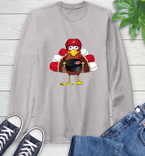 Carolina Hurricanes Turkey Thanksgiving Day Long Sleeve T-Shirt 12
