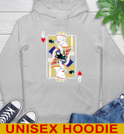 NHL Hockey San Jose Sharks The Queen Of Hearts Card Shirt Hoodie 7 NHL Hockey San Jose Sharks The Queen Of Hearts Card Shirt Hoodie - Image 7