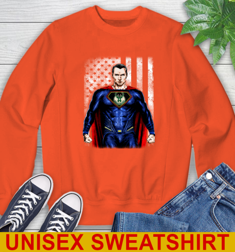 NBA Basketball Milwaukee Bucks Superman DC Shirt Sweatshirt 4 NBA Basketball Milwaukee Bucks Superman DC Shirt Sweatshirt - Image 4