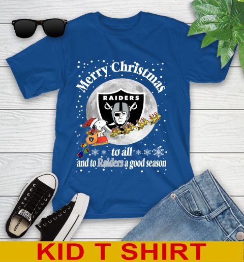 Oakland Raiders Merry Christmas To All And To Raiders A Good Season NFL Football Sports Youth T-Shirt 10