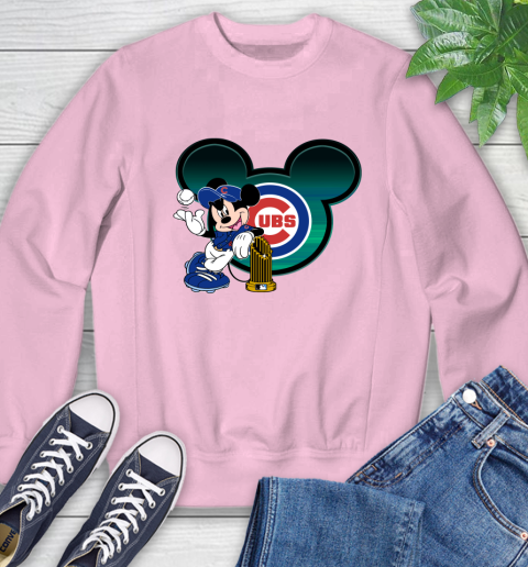 MLB Chicago Cubs The Commissioner's Trophy Mickey Mouse Disney Sweatshirt 9