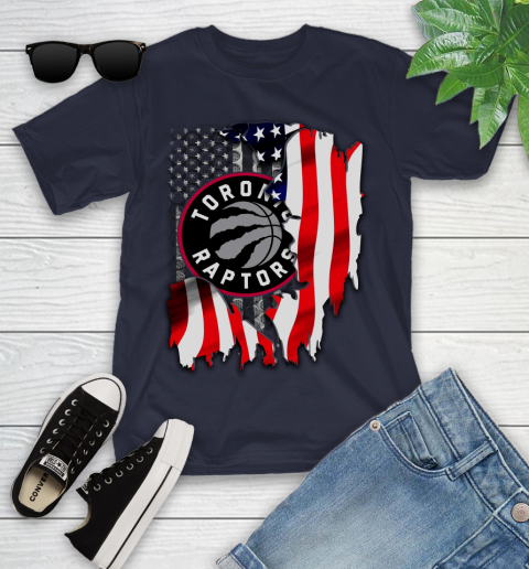 Toronto Raptors NBA Basketball American Flag Youth T-Shirt 2
