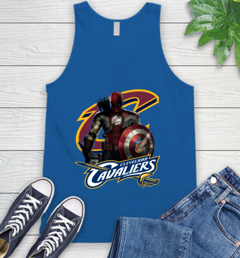 Cleveland Cavaliers NBA Basketball Captain America Thor Spider Man Hawkeye Avengers Tank Top 5