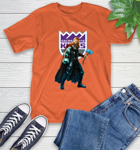 NBA Thor Avengers Endgame Basketball Sacramento Kings T-Shirt 5