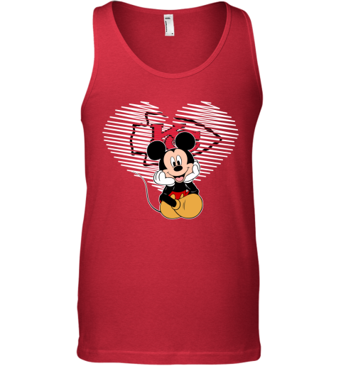 NFL Kansas City Chiefs The Heart Mickey Mouse Disney Football T Shirt kEjIUxxYN7z unisex tank 17 95 151514 front red