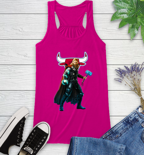 NBA Thor Avengers Endgame Basketball Chicago Bulls Racerback Tank 8