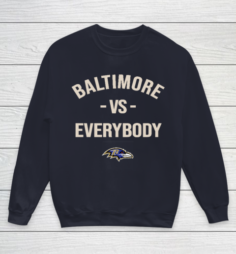 Baltimore Ravens Vs Everybody Youth Sweatshirt - Image 3