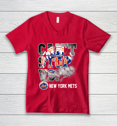 MLB New York Mets Baseball Can't Stop Vs Mets V-Neck T-Shirt 6