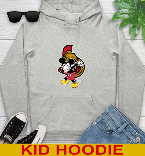 Ottawa Senators NHL Hockey Dabbing Mickey Disney Sports Youth Hoodie