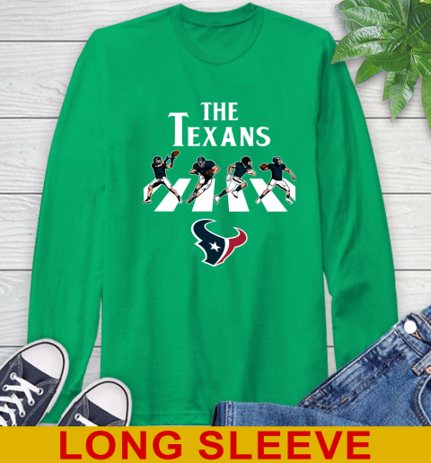 NFL Football Houston Texans The Beatles Rock Band Shirt Long Sleeve T-Shirt 8