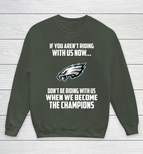NFL Philadelphia Eagles Football We Become The Champions Youth Sweatshirt 8