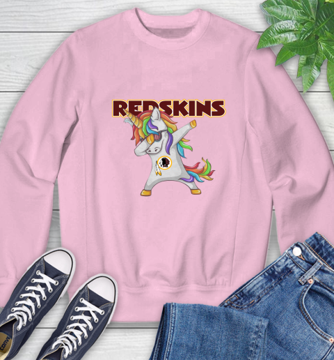 Washington Redskins NFL Football Funny Unicorn Dabbing Sports Sweatshirt 9