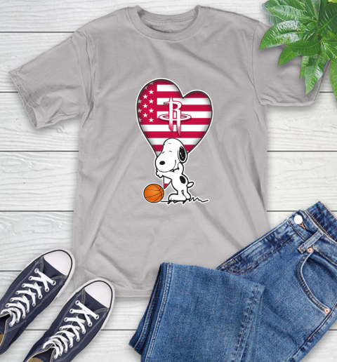 Houston Rockets NBA Basketball The Peanuts Movie Adorable Snoopy T-Shirt 12