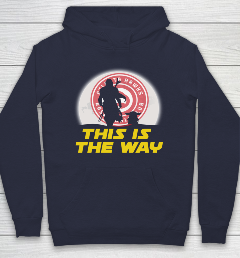 Atlanta Hawks NBA Basketball Star Wars Yoda And Mandalorian This Is The Way Hoodie 3 Atlanta Hawks NBA Basketball Star Wars Yoda And Mandalorian This Is The Way Hoodie - Image 3